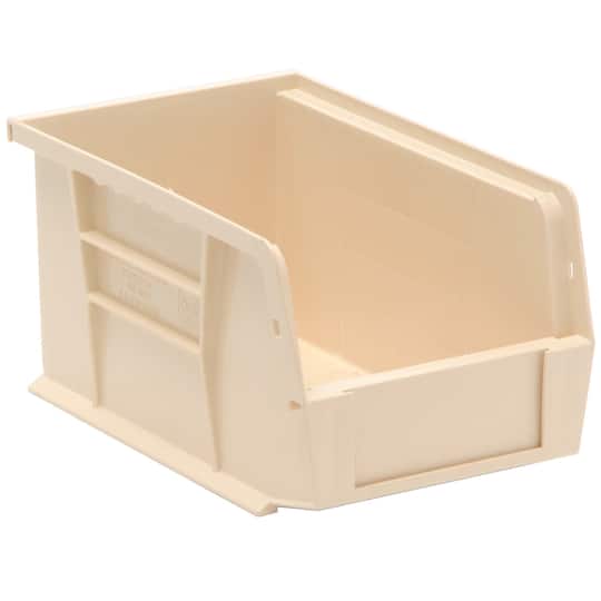 Quantum Food Service QUS221 IV Stack & Hang Shelf Bin - 9 1/4 x 6, Ivory, Beige, Case of 12